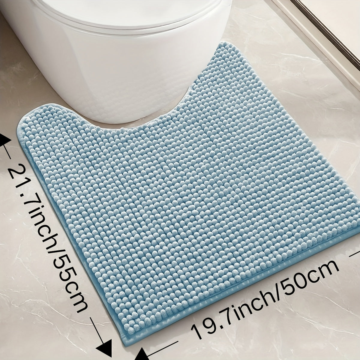 1pc DAJIANG Chenille Bath Mat Non-Slip Soft Absorbent Shower Rug Suitable for Bathtub, Toilet, Shower, Entryway - Machine Washable Floor Mat with TPR Backing, Thick Cushioning, Quiet Step, Fits Small Bathrooms & / ()